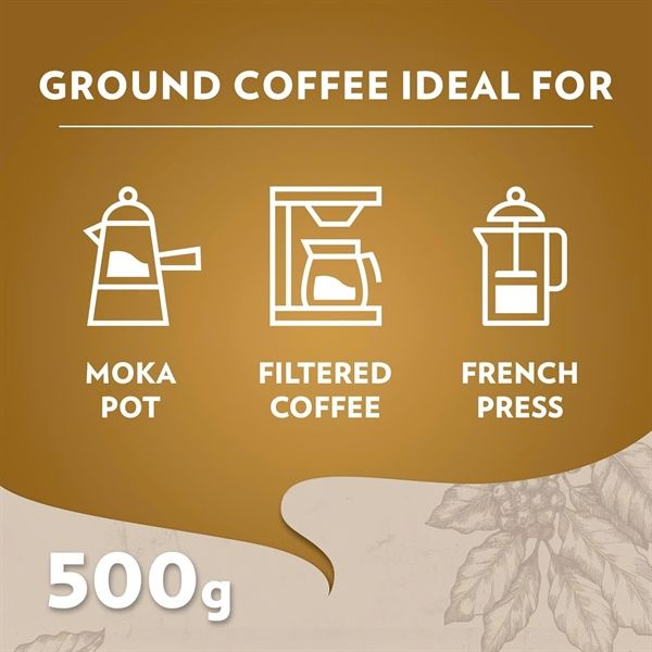 Cà Phê Bột Đã Rang Xay Lavazza Coffee Qualita Oro 5/10 Gói 500g