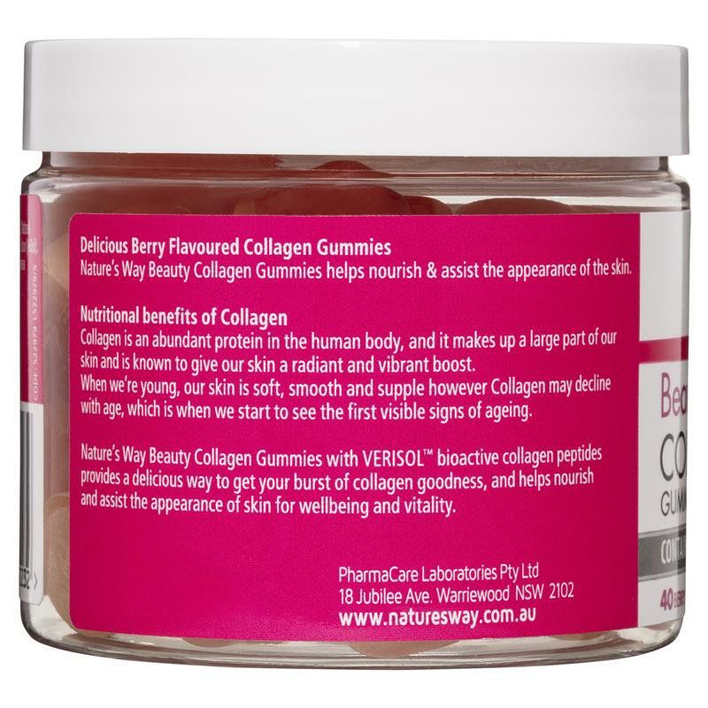Kẹo dẻo bổ sung collagen Nature's Way Beauty  Collagen gummies của Úc 40 viên