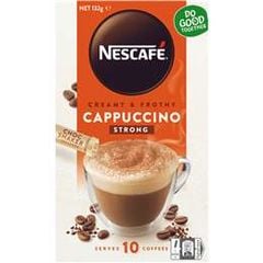 Nescafe Cappuccino Strong - Cafe Pha Sẵn Hộp 10 gói