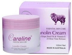 Kem Cừu Với Tinh Chất Hạt Nho Careline Lanolin Cream With Grape Seed Oil & Vitamin E Lọ 100g
