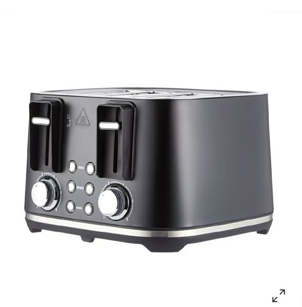 Máy nướng bánh mì 4 ngăn ANKO Slice Stainless Steel Toaster Màu đen