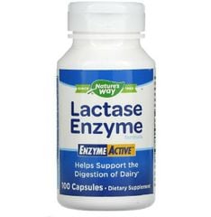 Viên uống bổ sung lactase hỗ trợ tiêu hóa Nature’s Way Lactase Enzyme Formula 100 viên