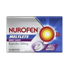 Viên Ngậm Giảm Đau Nurofen Meltlets Berry Burst Hộp 24 viên