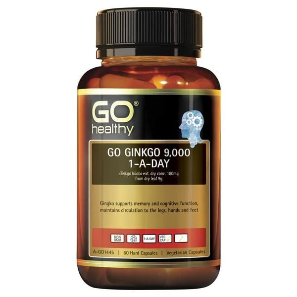 Go Healthy - Bổ Não Ginkgo 9000 Lọ 60 Viên