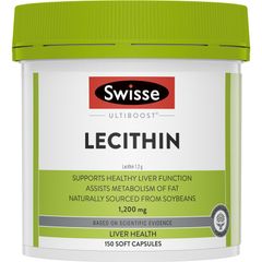 Viên Uống Hỗ Trợ Chức Năng Gan Từ Đậu Nành Swisse Lecithin 1200mg của Úc - Lọ 150 Viên