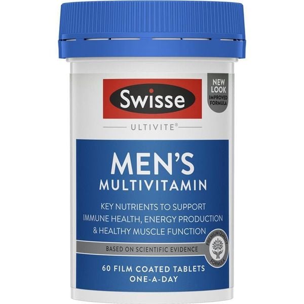 Vitamin tổng hợp cho nam giới Swisse Ultivite Men's Multivitamin của Úc 60 viên