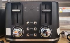 Máy nướng bánh mì 4 ngăn ANKO Slice Stainless Steel Toaster Màu đen