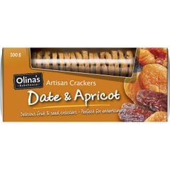 Bánh Quy Vị Chà Là & Đào Olina's Bakehouse Artisan Cracker Biscuits Date & Apricot 100g