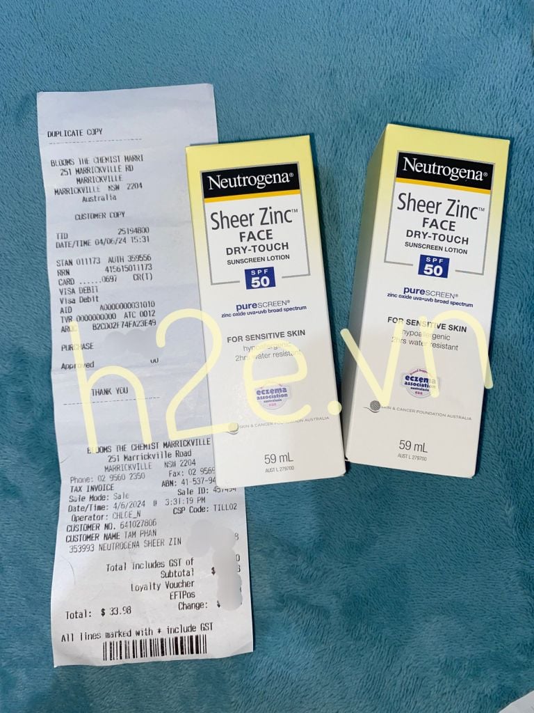 Kem Chống Nắng Vật Lý Neutrogena Sheer Zinc Face Dry Touch Spf 50+ 59ml