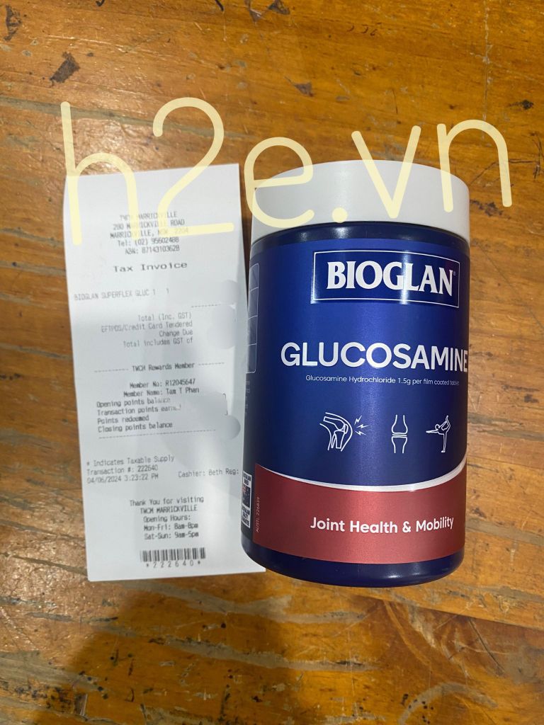Bioglan Viên Uống Bổ Khớp Bổ Sung Glucosamine 1500mg 200 Viên
