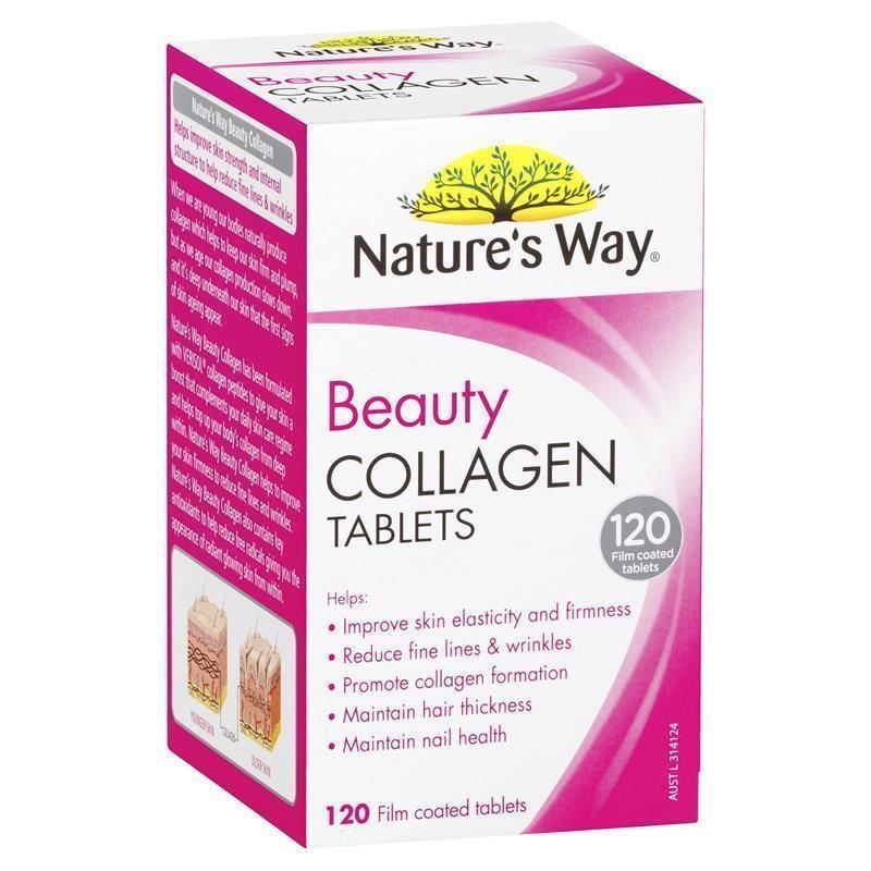 Viên uống hỗ trợ đẹp da Nature's Way Beauty Collagen Tablet của Úc 120 viên