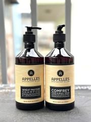 Cặp Dầu Gội Applles Wheat Protein & Sữa Tắm Comfrey Hand & Body Wash (500ml x2)