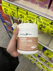 Healthy Care Shark Cartilage 750mg - Viên Uống Sụn Vi Cá Mập Lọ 200 Viên