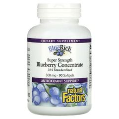 Tinh Chất Chống Oxy Hóa Blue Rich Blueberry Concentrate cô đặc 500mg - lọ 90 viên nang