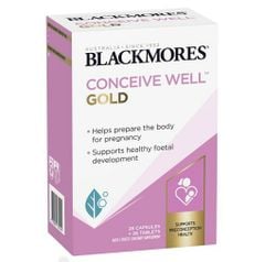 Viên uống hỗ trợ tăng khả năng thụ thai cho nữ Blackmores Conceive Well™ Gold của Úc 56 viên