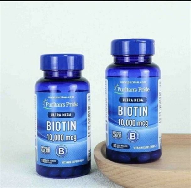 Viên Uống Hỗ Trợ Mọc Tóc Puritan’s Pride Ultra Mega Biotin 10000mcg Lọ 100 Viên