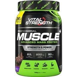 Vital Strength Muscle Advanced Mass Protein - Bột Protein tăng cơ Vị vani Lọ 720g