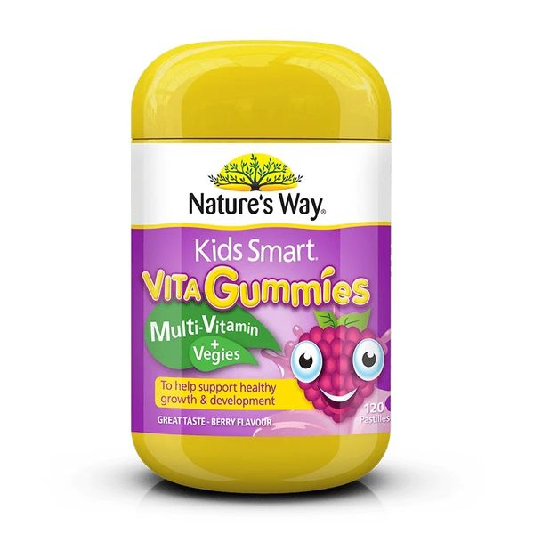 Kẹo Dẻo Vitamin Tổng Hợp Và Rau Nature's Way Kids Smart Vita Gummies Multi Cho Trẻ Em Lọ 120 Viên