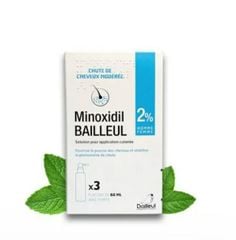 Set 3 Chai Xịt Mọc Tóc Bailleul Laboratoires Opodex Minoxidil 2% Của Pháp (60ml x 3)