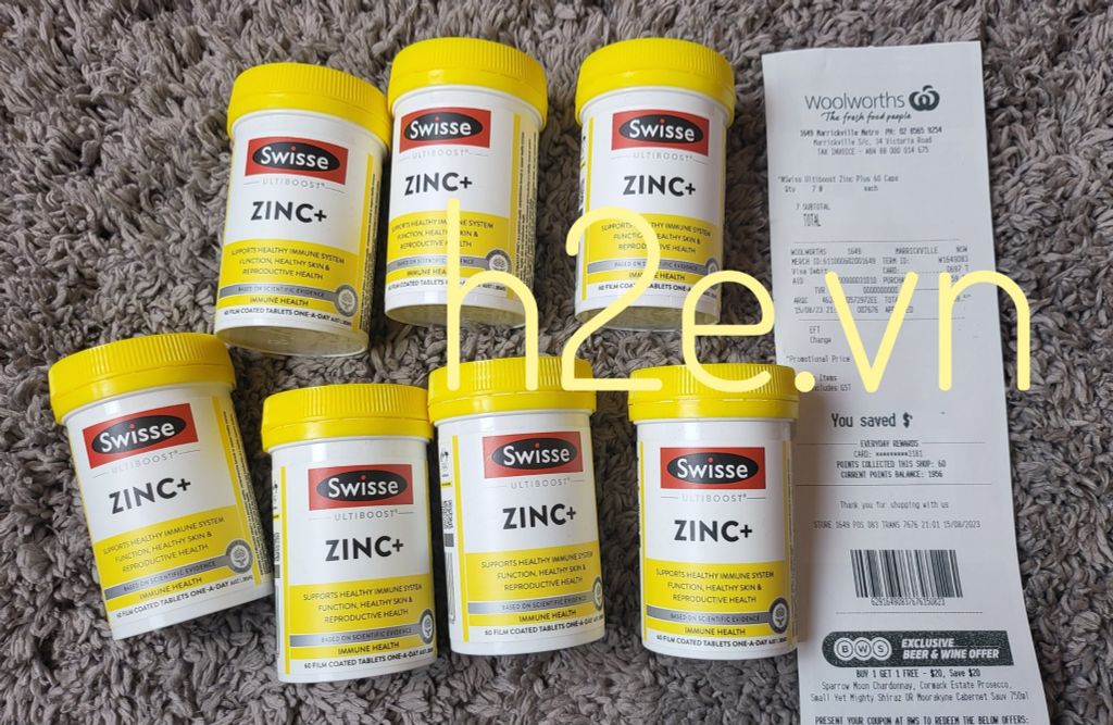 Viên uống bổ sung kẽm Swisse Ultiboost ZinC+ của Úc 60 viên