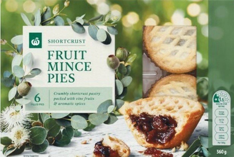 Bánh nướng nhân mứt trái cây Mince Pies Úc - hộp 6 cái