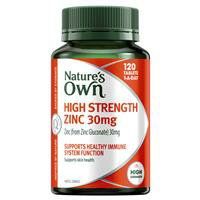 Nature’s Own High Strength ZinC 30mg - Viên Bổ sung Kẽm Lọ 120 Viên