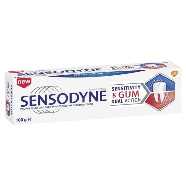 Kem Đánh Răng Úc Sensodyne Sensitivity & Gum Dual Action tuýp 100g