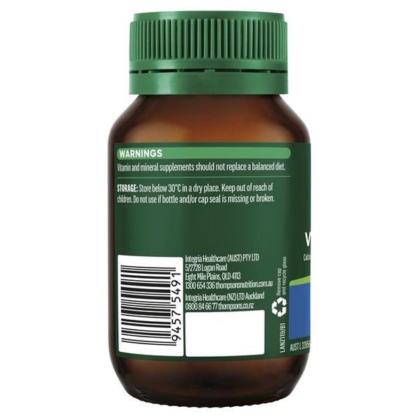 Viên Uống Bổ Sung Vitamin B5 Hỗ Trợ Giảm Căng Thẳng Thompson's B5 Pantothenic Acid 500mg Lọ 60 Viên