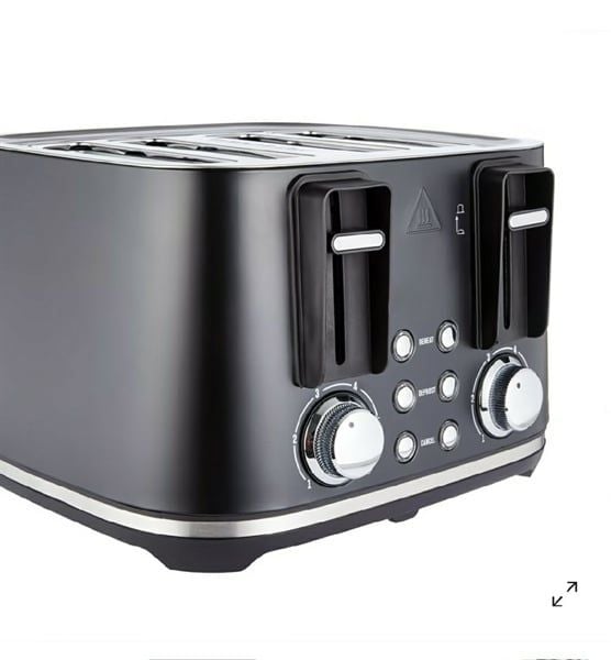 Máy nướng bánh mì 4 ngăn ANKO Slice Stainless Steel Toaster Màu đen