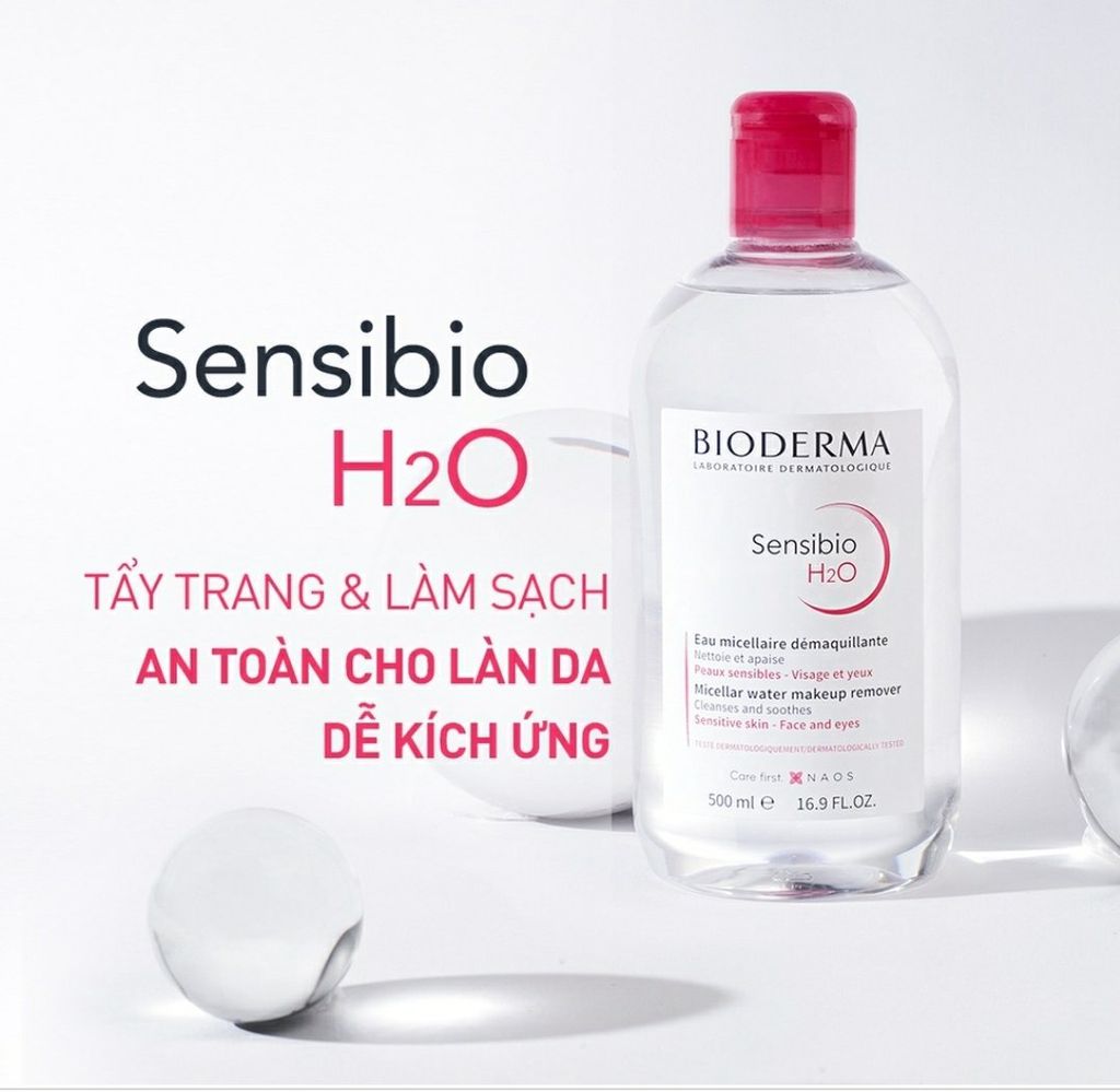 Nước Tẩy Trang Bioderma Crealine H20 Chai Hồng 500ml