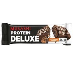 Thanh bánh protein năng lượng cao Musashi High Protein Bar Caramal Brownie 60g