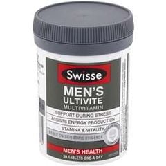 Viên uống vitamin tổng hợp cho nam giới Swisse Men's Ultivite Multivitamin của Úc 30 viên