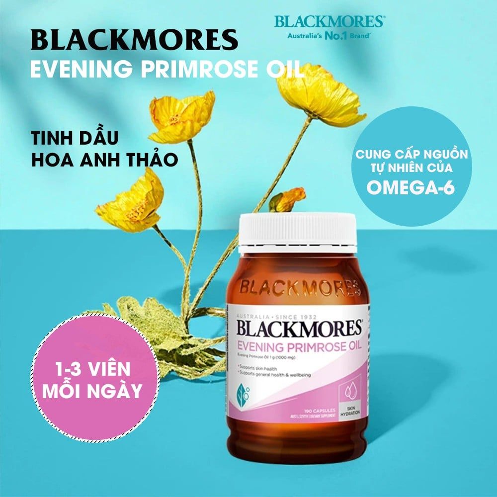 Tinh dầu hoa anh thảo Blackmores Evening Primrose Oil của Úc 190 viên