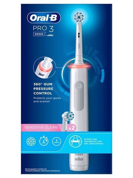 Bàn Chải Điện Oral-B Pro 3 Serie 3000 Màu Trắng