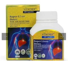 Viên uống hỗ trợ bổ gan Vitatree Super Liver Detox của Úc lọ 100 viên