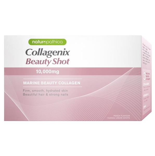 Collagen nước Naturopathica Collagenix Beauty Shot 50ml của Úc hộp 10 chai