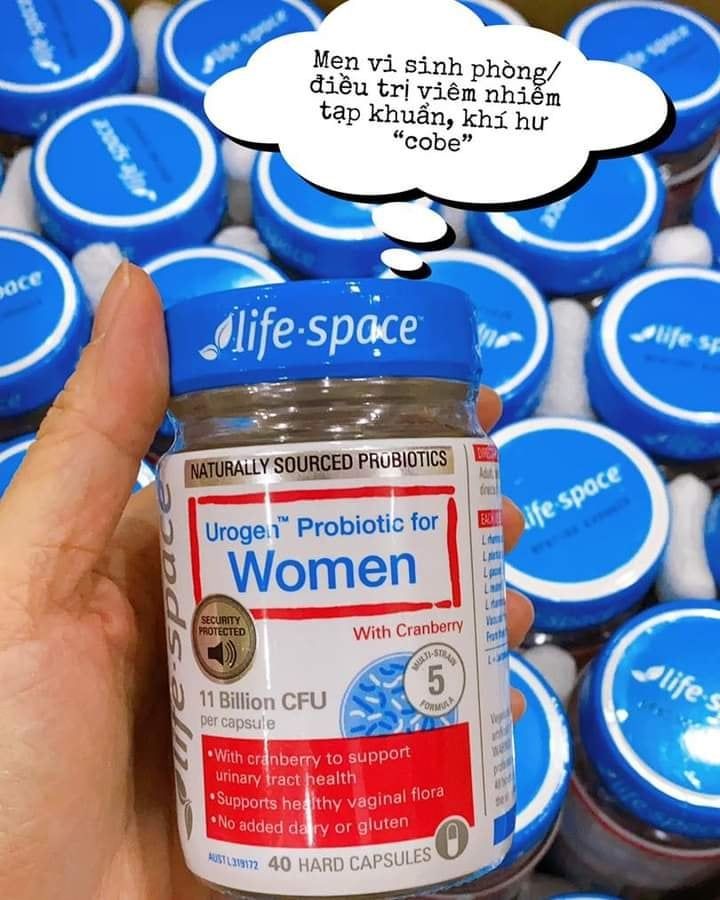 Men vi sinh cho nữ giới Life Space Urogen Probiotic For Women của Úc 40 viên