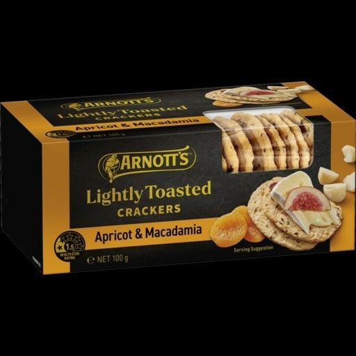 Bánh Quy Vị Đào & Maca Lightly Toasted Crackers Apricot & Macadamia 100g
