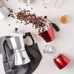 Ấm đun pha cà phê Baccarat Barista Italico màu đỏ