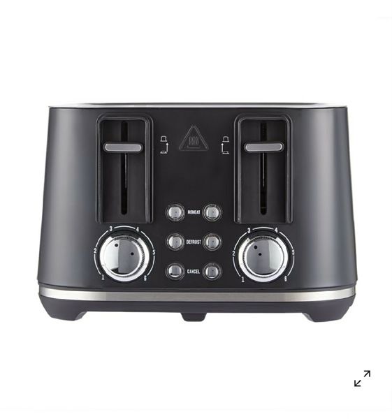 Máy nướng bánh mì 4 ngăn ANKO Slice Stainless Steel Toaster Màu đen