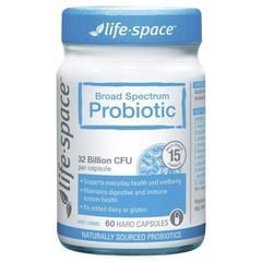Men Vi Sinh Cho Người Lớn Life Space Broad Spectrum Probiotic Lọ 60 Viên