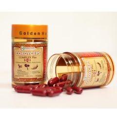 Viên Uống Đông Trùng Hạ Thảo Golden Health Cordyceps Complex Plus 3 in 1 Hộp 60 Viên