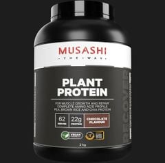 Bột Protein Thực Vật Musashi Plant Protein Vị Socola Úc Lọ 2kg