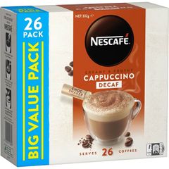 Cafe Pha Sẵn Nescafe Cappuccino Decaf Hộp 26 Gói