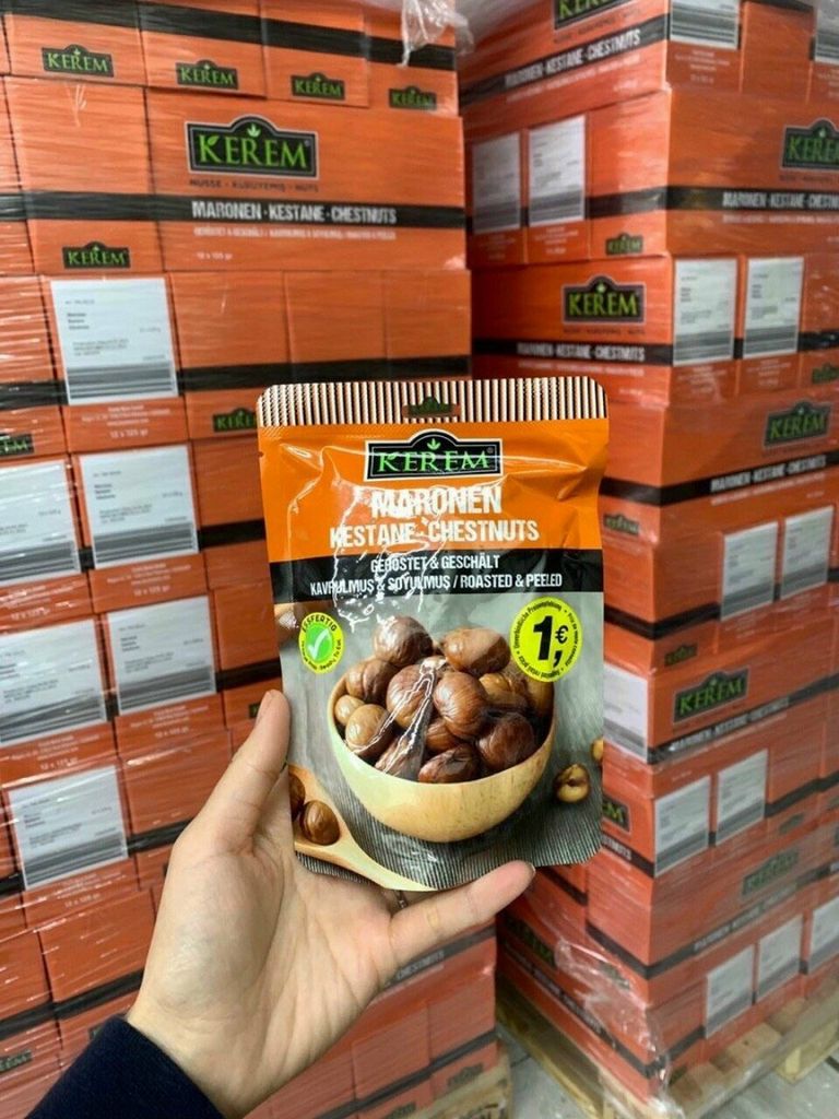 Hạt dẻ ăn sẵn Maronen Kerem Đức - gói 125g
