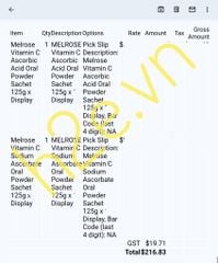 Bột vitamin C nguyên chất có muối sodium Melrose Vitamin C Sodium Ascorbate của Úc gói 125g