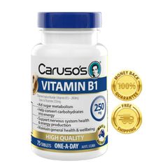Viên Uống Bổ Sung Vitamin B1 250mg Caruso's Của Úc Lọ 75 Viên