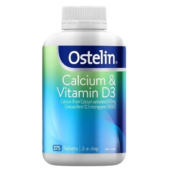 Viên Uống Bổ Sung Canxi & Vitamin D3 Ostelin Lọ 275 Viên