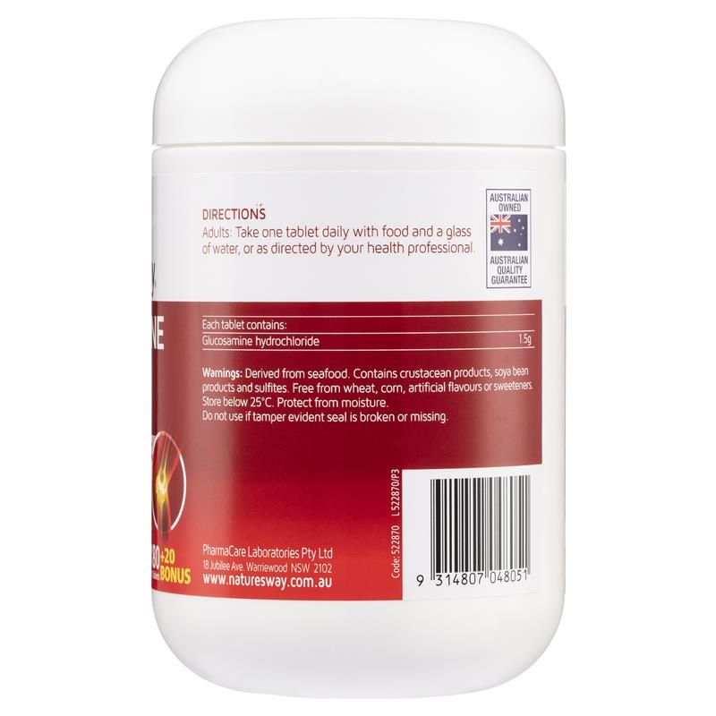 Viên uống Nature’s Way Glucosamine HCL 1500mg của Úc 200 viên