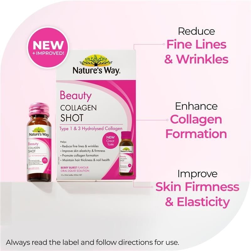 Nature’s Way Beauty Collagen Shot Dạng Nước  Hộp 10 chai x 50ml